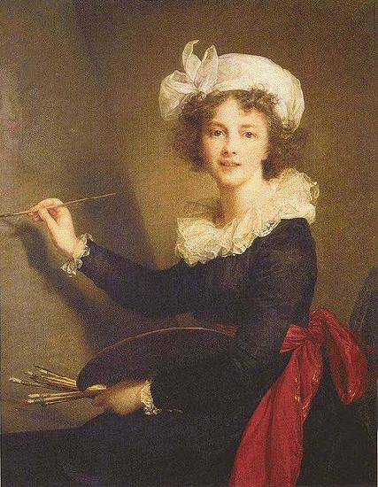 Elisabeth Louise Viegg-Le Brun Self portrait, painted at Florence, France oil painting art